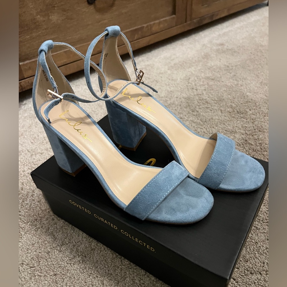 Blue Suede heels